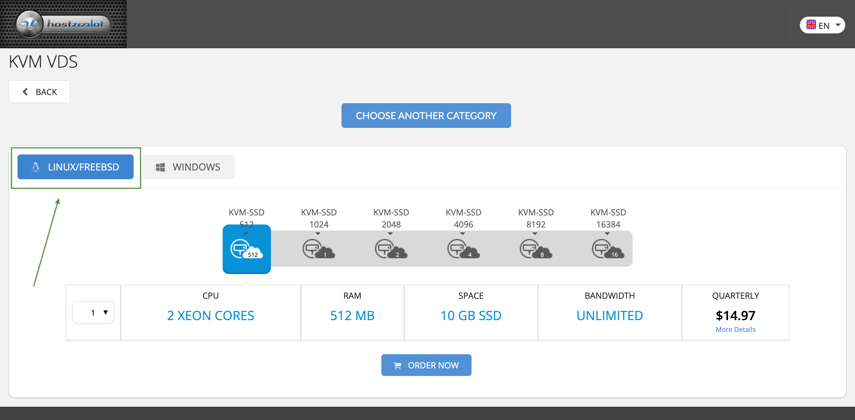 Select KVM VDS